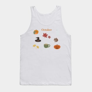 Cute October Essential Doodles Tank Top